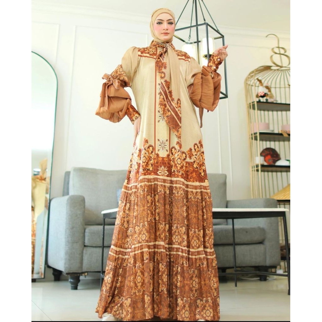 JEVINA SERIES 3 GAMIS PRINTING YODIZEIN WANITA MUSLIMAH