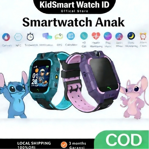 Anti Air Jam tangan anak 4G Video call telepon - Voice Call 2 Camera 360° Rotation Smart Watch Kids 
