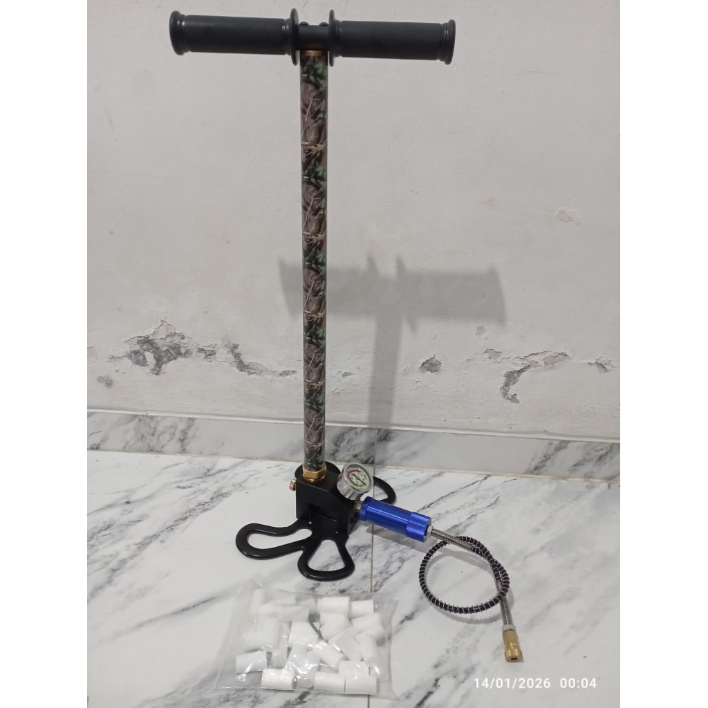 POMPA PCP 3STAGE WARNA CAMO FILTER BESAR.POMPAPCP FILTER BESAR MODEL KAKI BISA DI LIPAT.POMPA PCP 60