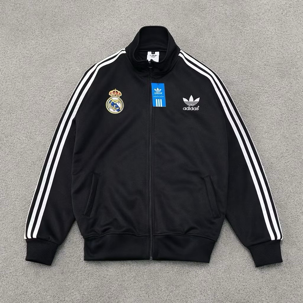 Tracktop Jaket ADIDAS REAL MADRID / Jaket bola pria full tag label