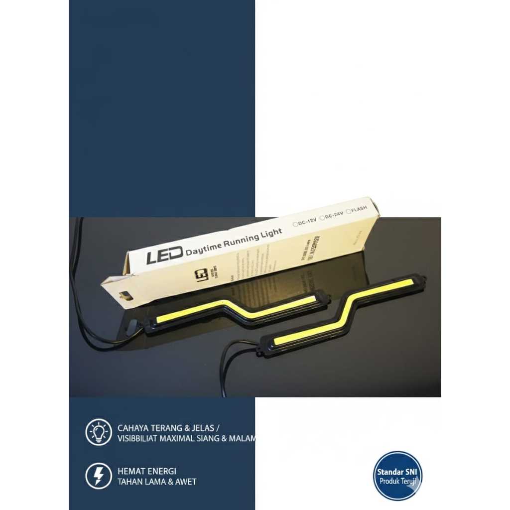 Lampu LED DRL Mobil Universal Daytime Running Light Super Terang Putih Kuning