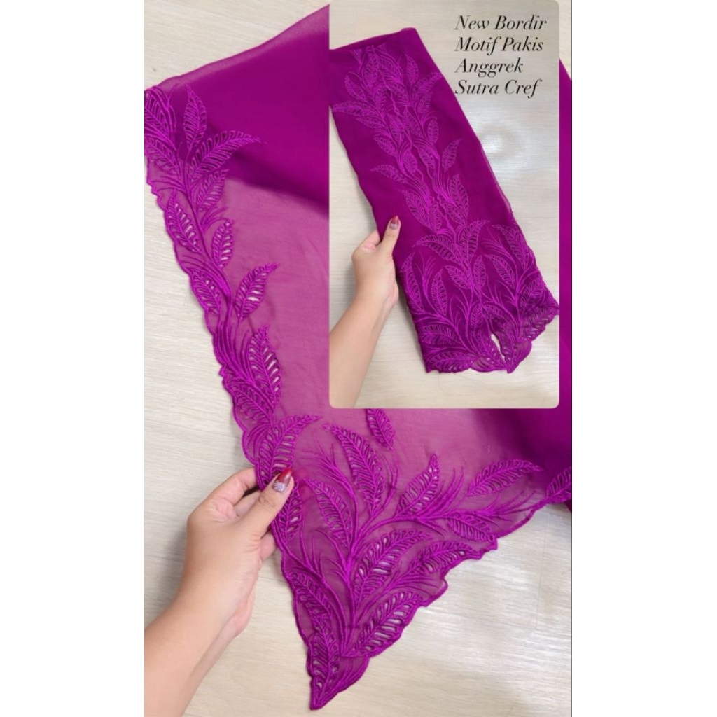 KAIN KEBAYA SUTRA CREPE BORDIR BALI