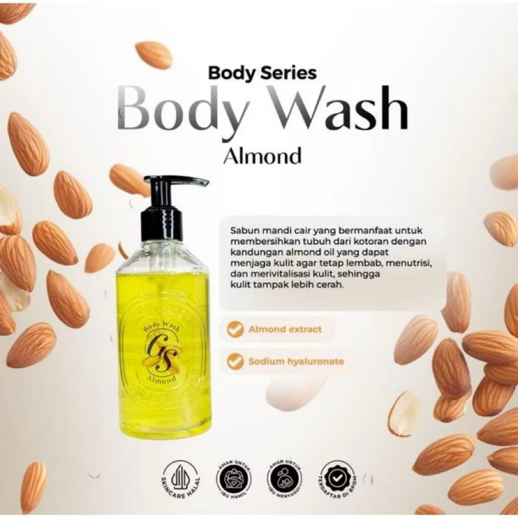 INSTANT GODDESSKIN BODY WASH ALMOND  - GS Body Lotion Coconut  - GODDESSKIJ BODY WASH ALMOND - DR RI