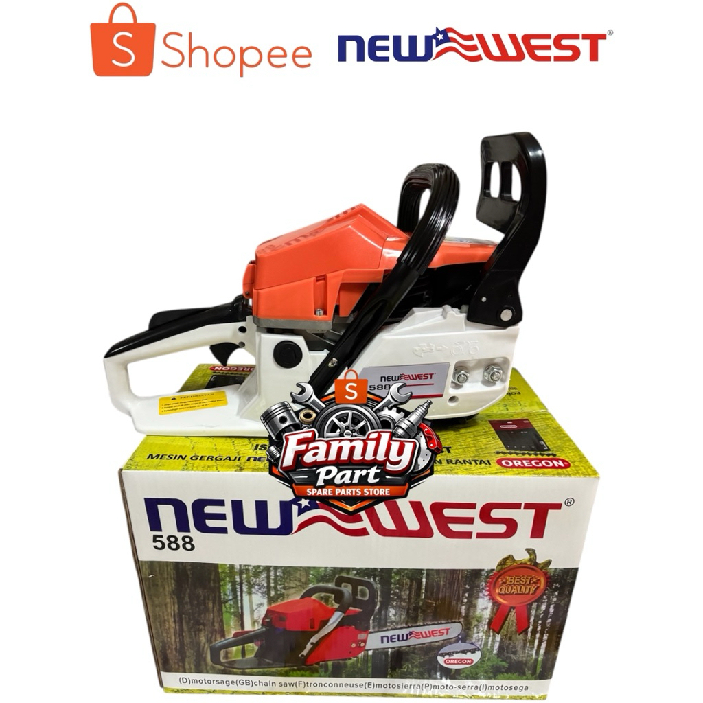 Gergaji Mesin Chainsaw 588/Bar 22 Inch New West