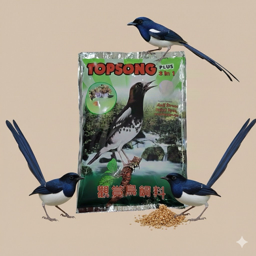 Topsong voer warna coklat