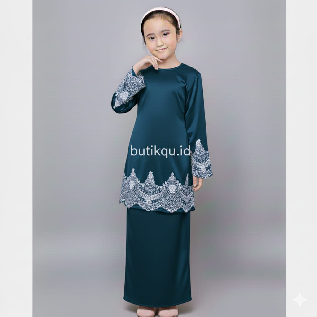 Terbaruu MELISA Set Rok kurung melayu aksesoris brukat baju melayu anak perempuan baju melayu anak m