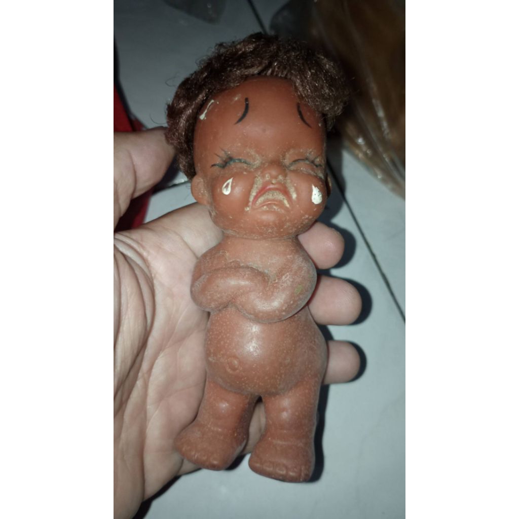 mainan boneka jadul bahan karet buatan taiwan