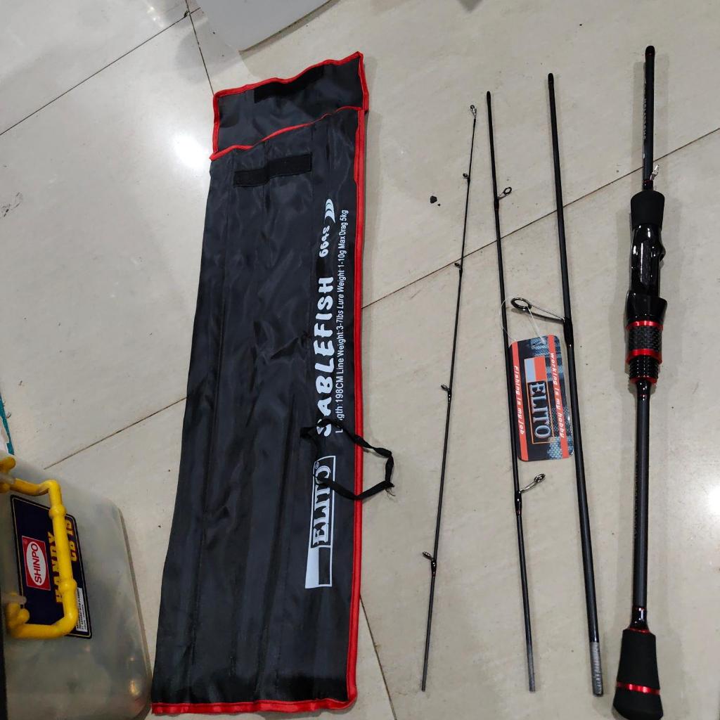 joran pancing spinning elito sable fish 604 664 704 travel rod