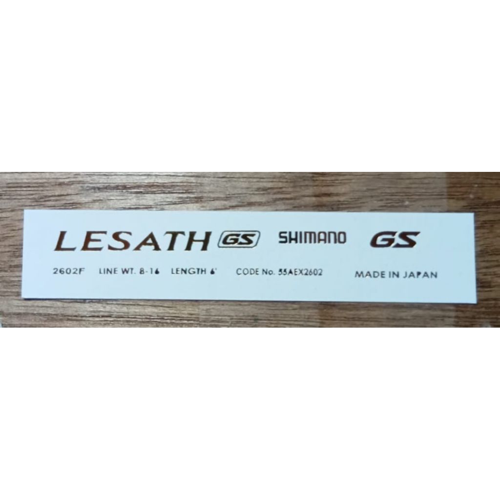 ‎Water Slide Decal / Sticker Decal Basah untuk Joran Pancing LESATH GS SHIMANO GS