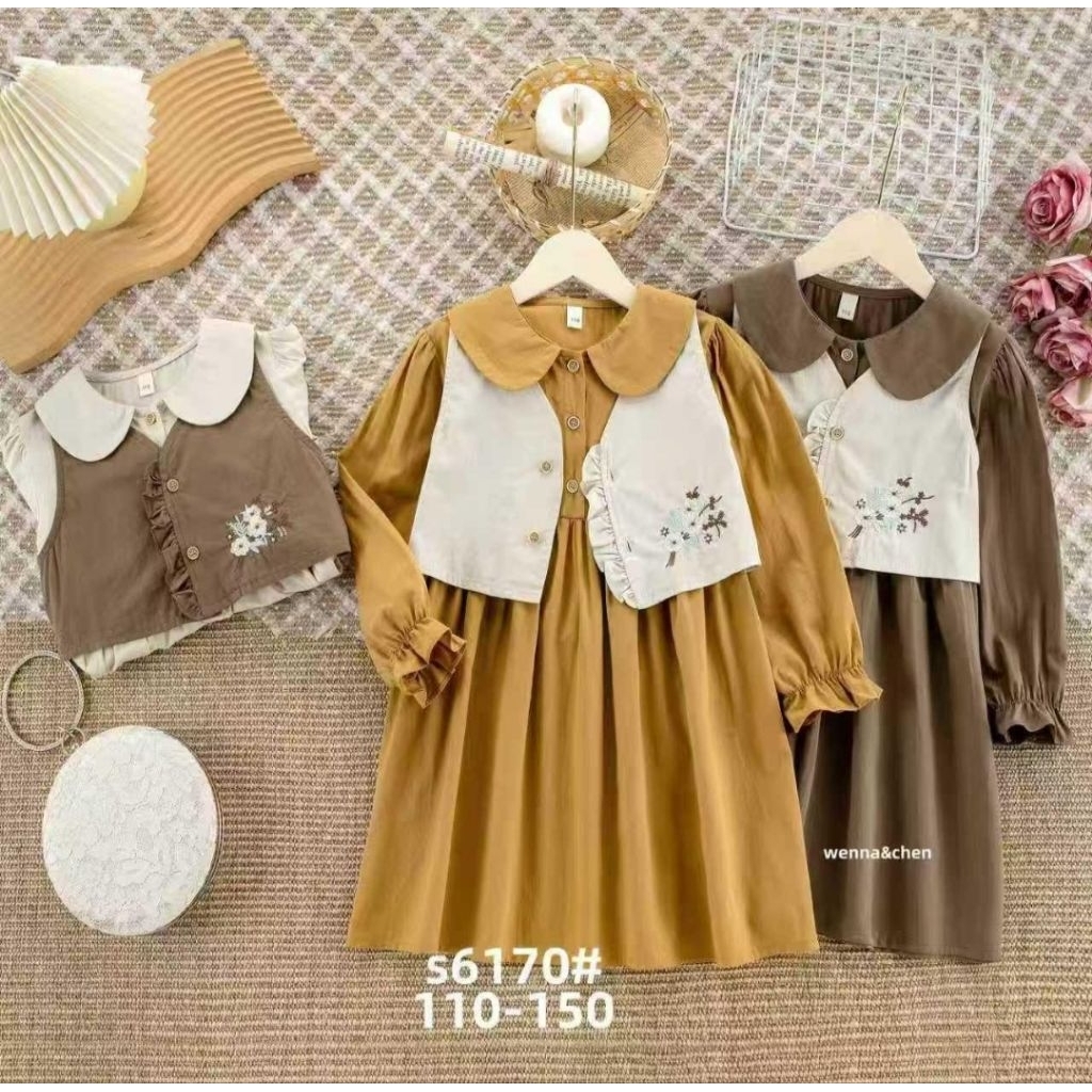 Dress 2in1 Rompi Bordir Luxury