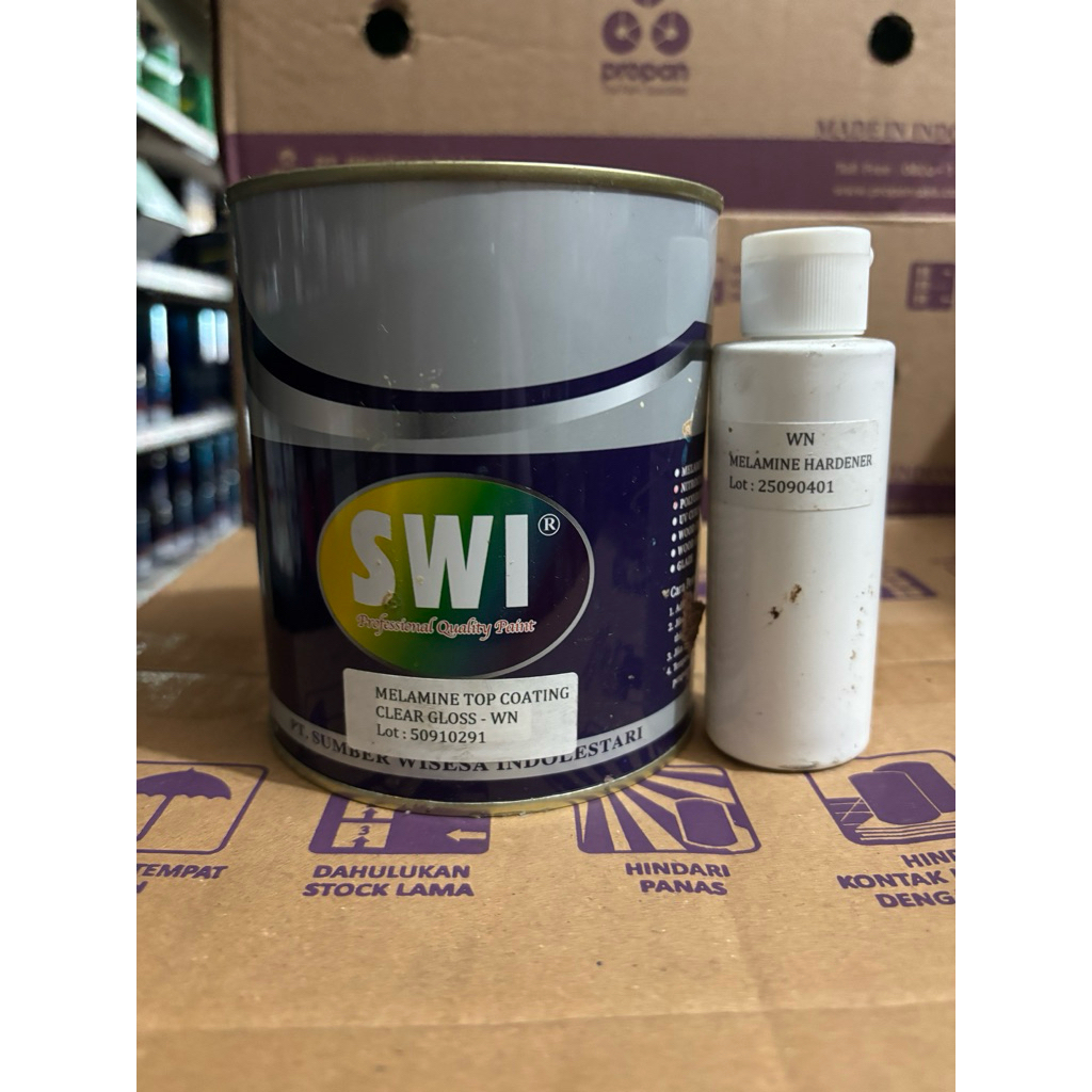swi-melamine top coating -clear gloss-1literser