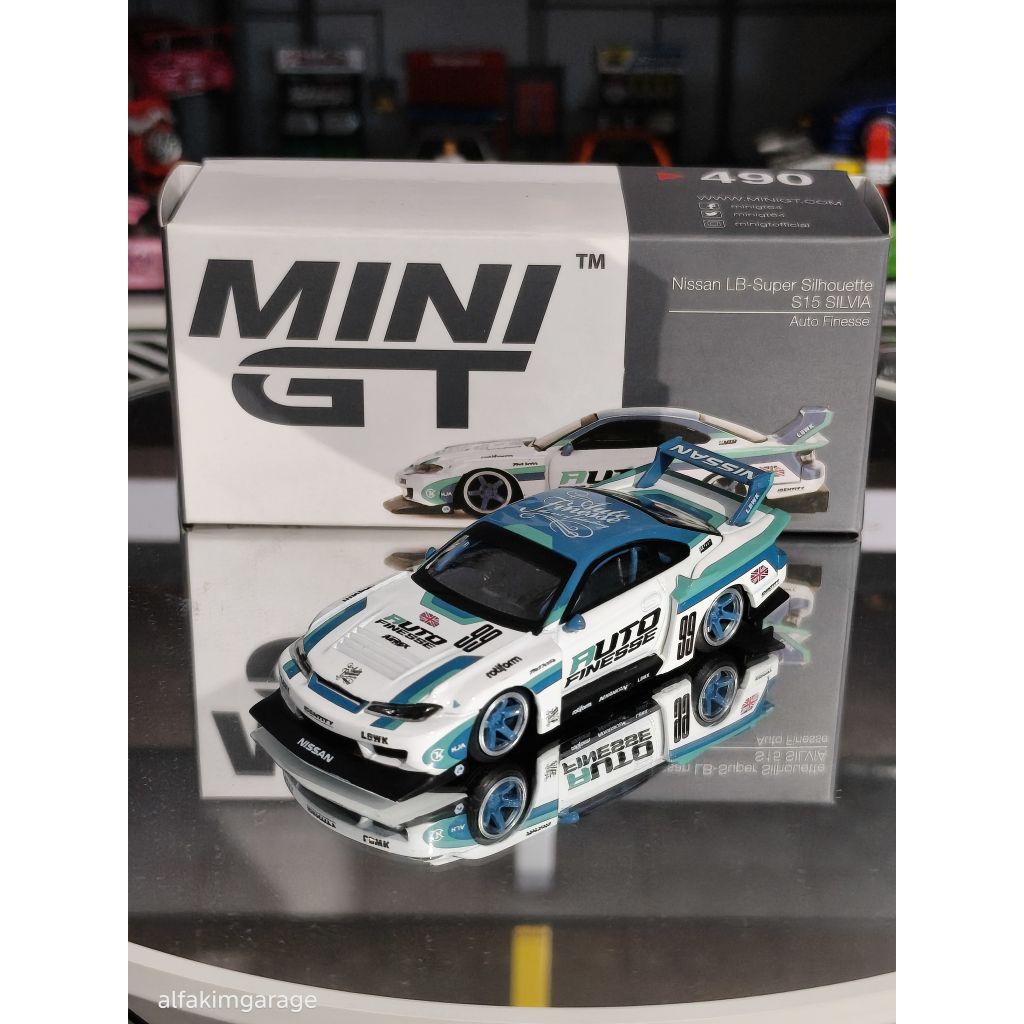 Mini GT 490 Nissan LB-Super Silhoutte S15 Silvia Auto Finesse
