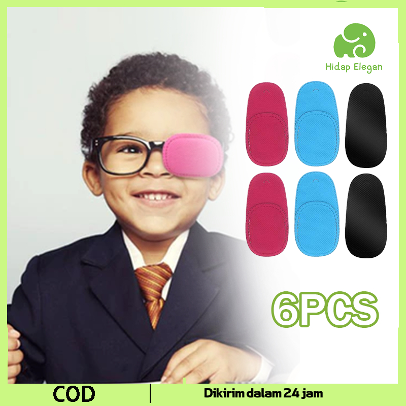 Terapi Lazy Eye Patch 6pcs Bermata Satu Patch Mata Malas Koreksi Penglihatan Tpenutup Mata Terapi Ma