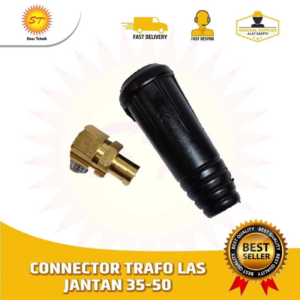 Connector Las Jantan Kabel Konektor 35-50 mm Kabel Las Welding | Konektor Travo Las Male 35-50 mm
