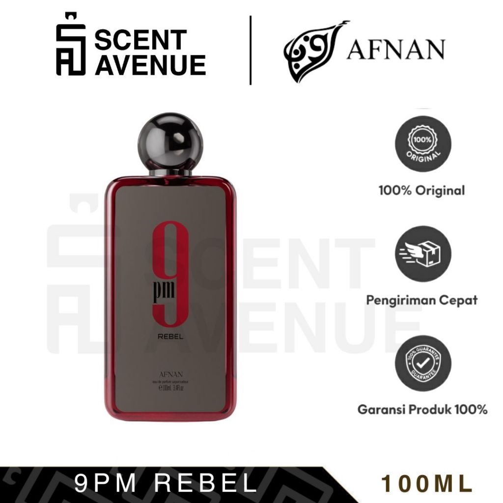 AFNAN | 9PM REBEL | 100 ML | EAU DE PARFUM