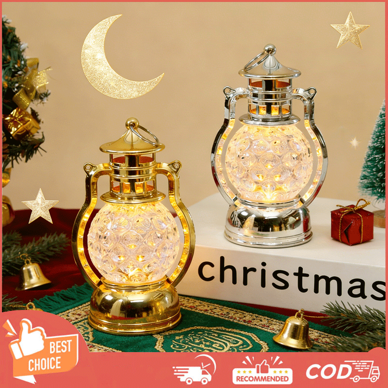 Lentera Lampu Led Hiasan Lampu Lentera Kecil Lilin Gantung Dekorasi Eid Mubarak Lentera Led