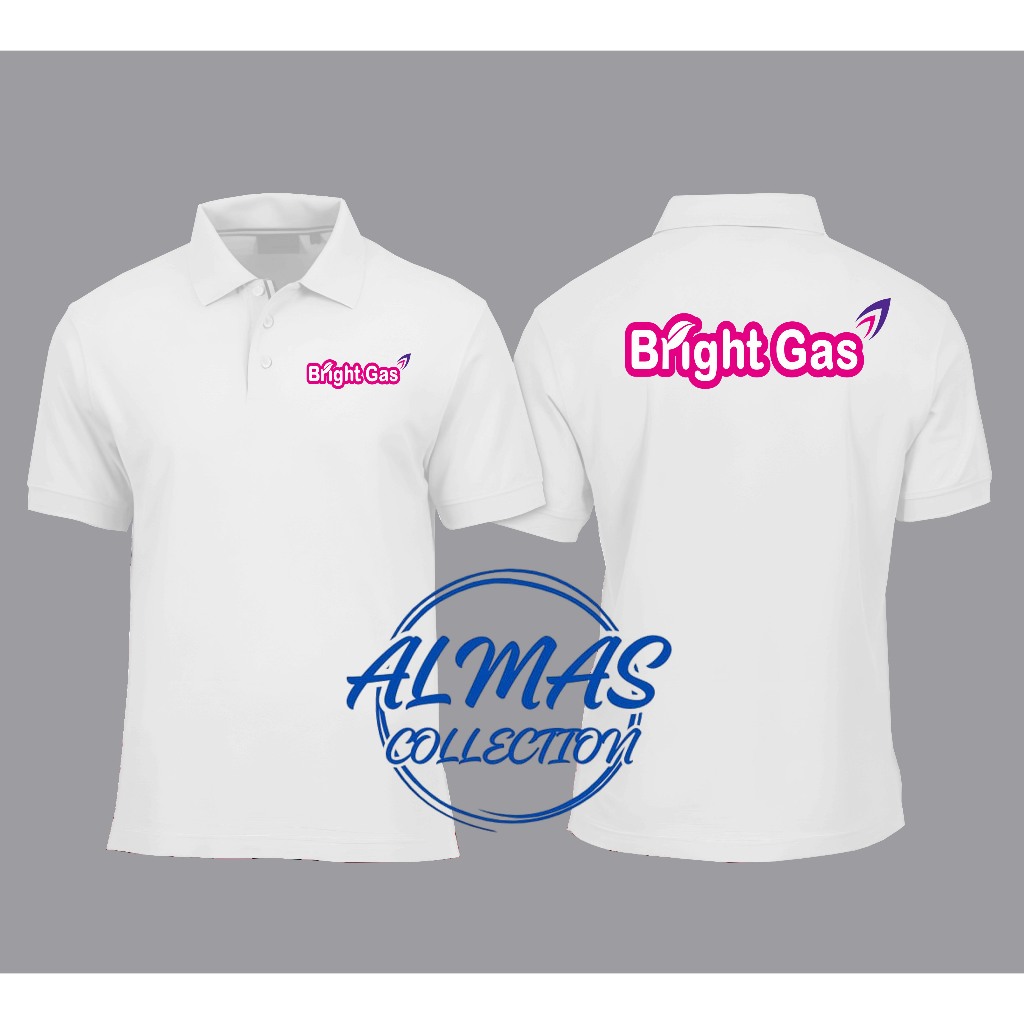 KAOS MODEL POLO BERKERAH - KAOS POLO BERKERAH BRIGHT GAS - POLO BRIGHT GAS READY TERBARU