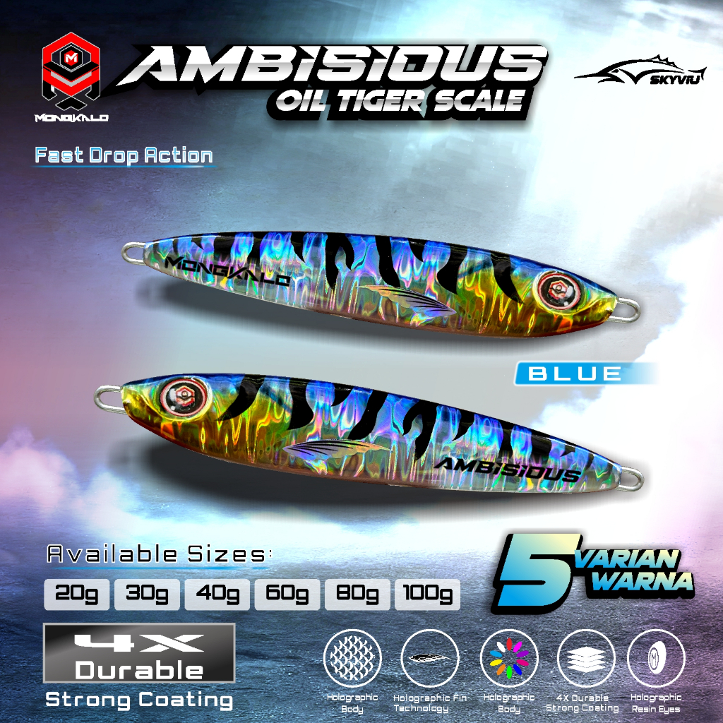 Mongkalo Ambisious Minyak noGID Tiger Candy 100 Biru