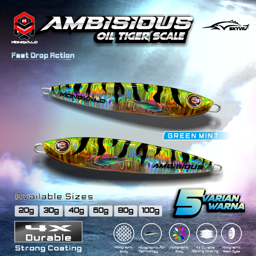 Mongkalo Ambisious Minyak noGID Tiger Candy 100 Hijau-Mint