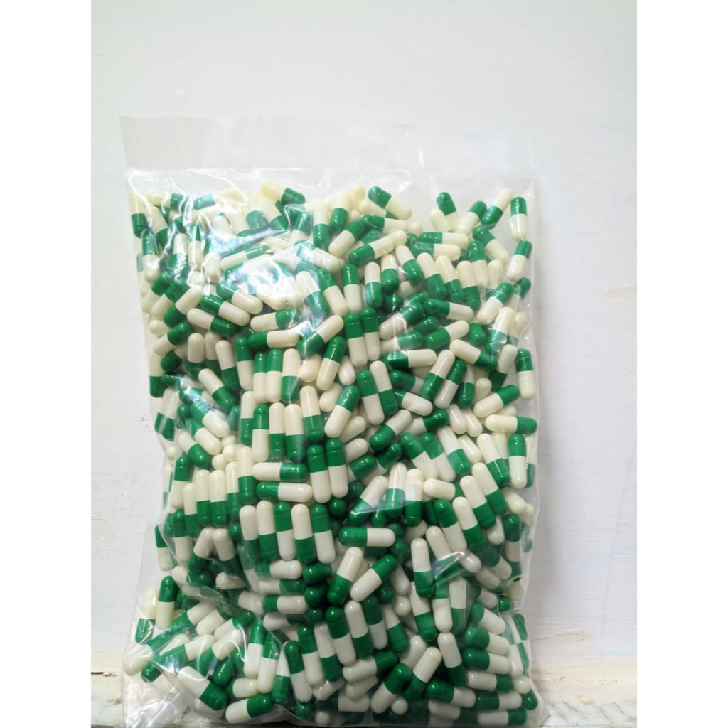 Cangkang Kapsul Kosong Ukuran 1 Warna Hijau Putih Capsul Untuk Bubuk  Cangkang Capsul Warna Hijau Pu