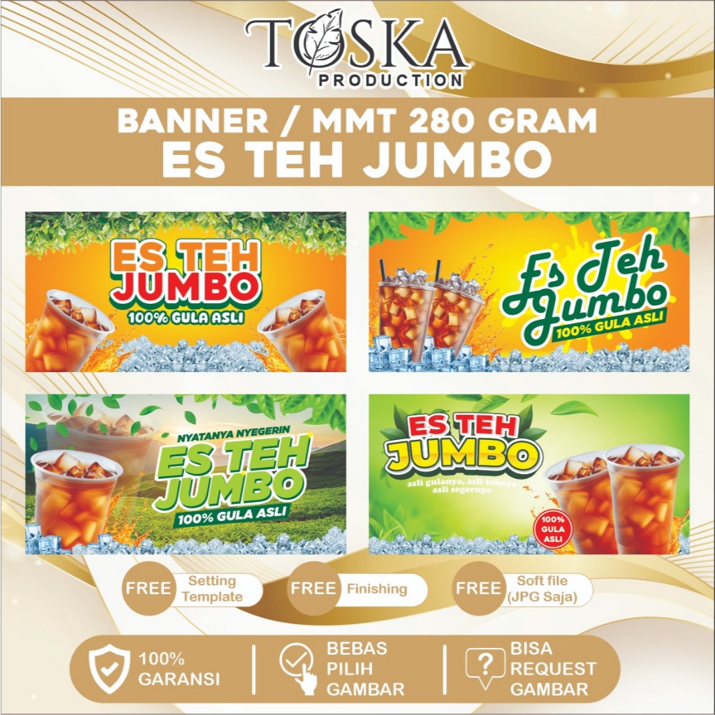 CETAK BANNER ES TEH / ES TEH JUMBO MURAH