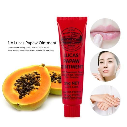 LUCAS PAPAW Salep Melembabkan Bibir Bekas Luka 25gr Pepaya FDA Australia
