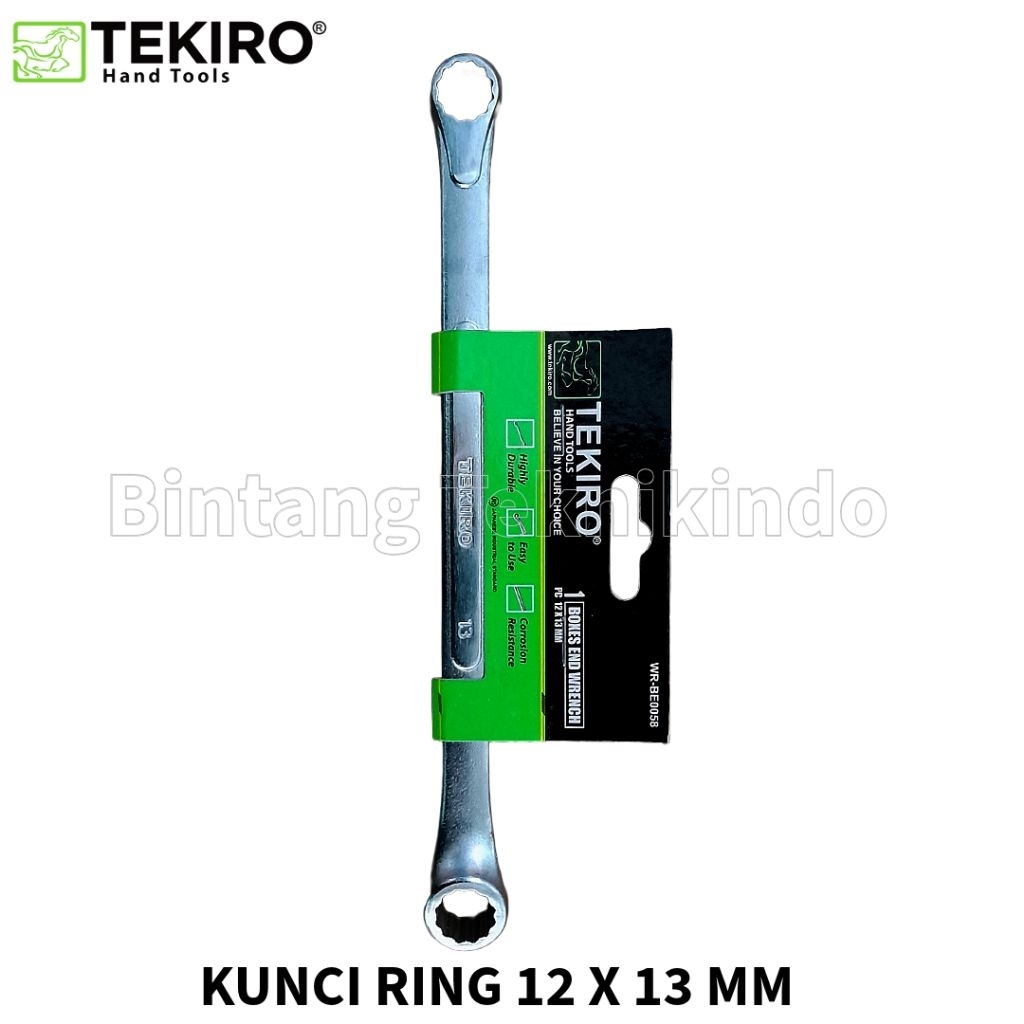 TEKIRO Kunci Ring 12 x 13 mm