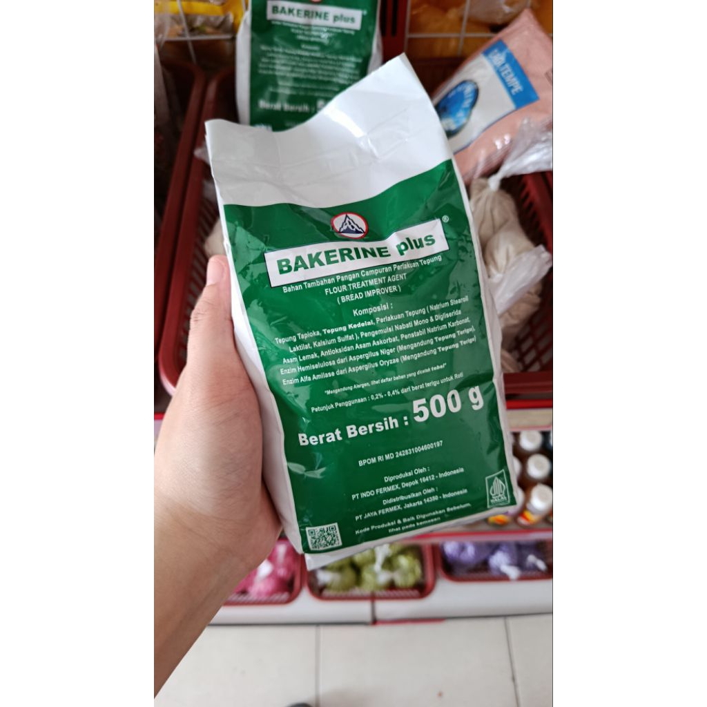bakerine plus, bread improver,pelembut roti bakerine 500gr