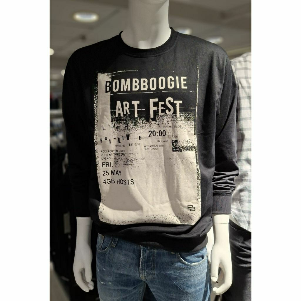 2 WARNA - Bombboogie Original 100% Sweater Pria Original Bombboogie