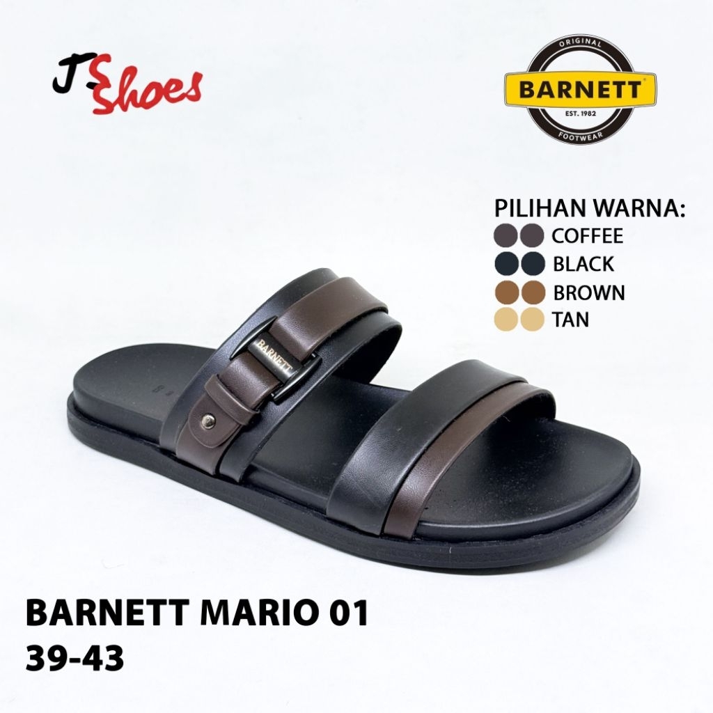 BARNETT MARIO 01 - SANDAL SLOP CASUAL PRIA DEWASA MERK BARNETT ORIGINAL