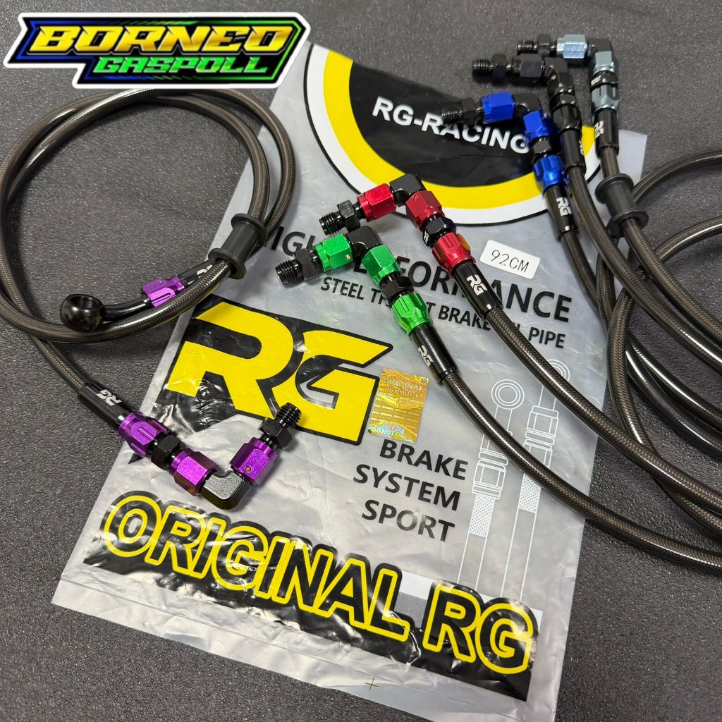 Selang Rem Depan Vario Mio Beat All Matic RG Carbon Panjang 90 cm Kemasan RG Original
