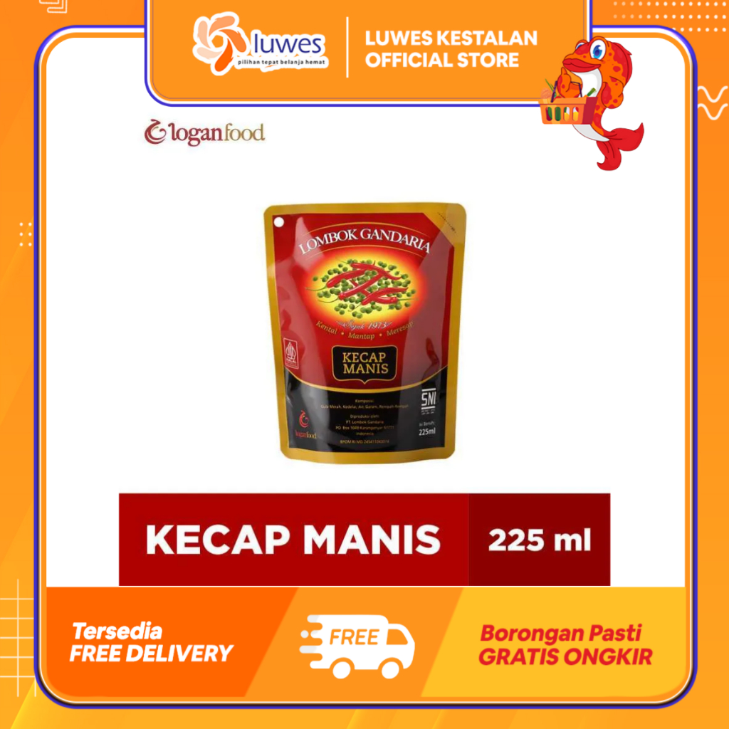 (LUWES) Kecap Lombok Gandaria 225ml | Kecap Manis Lombok Gandaria 225ml | Kecap Lombok Gandaria Mura