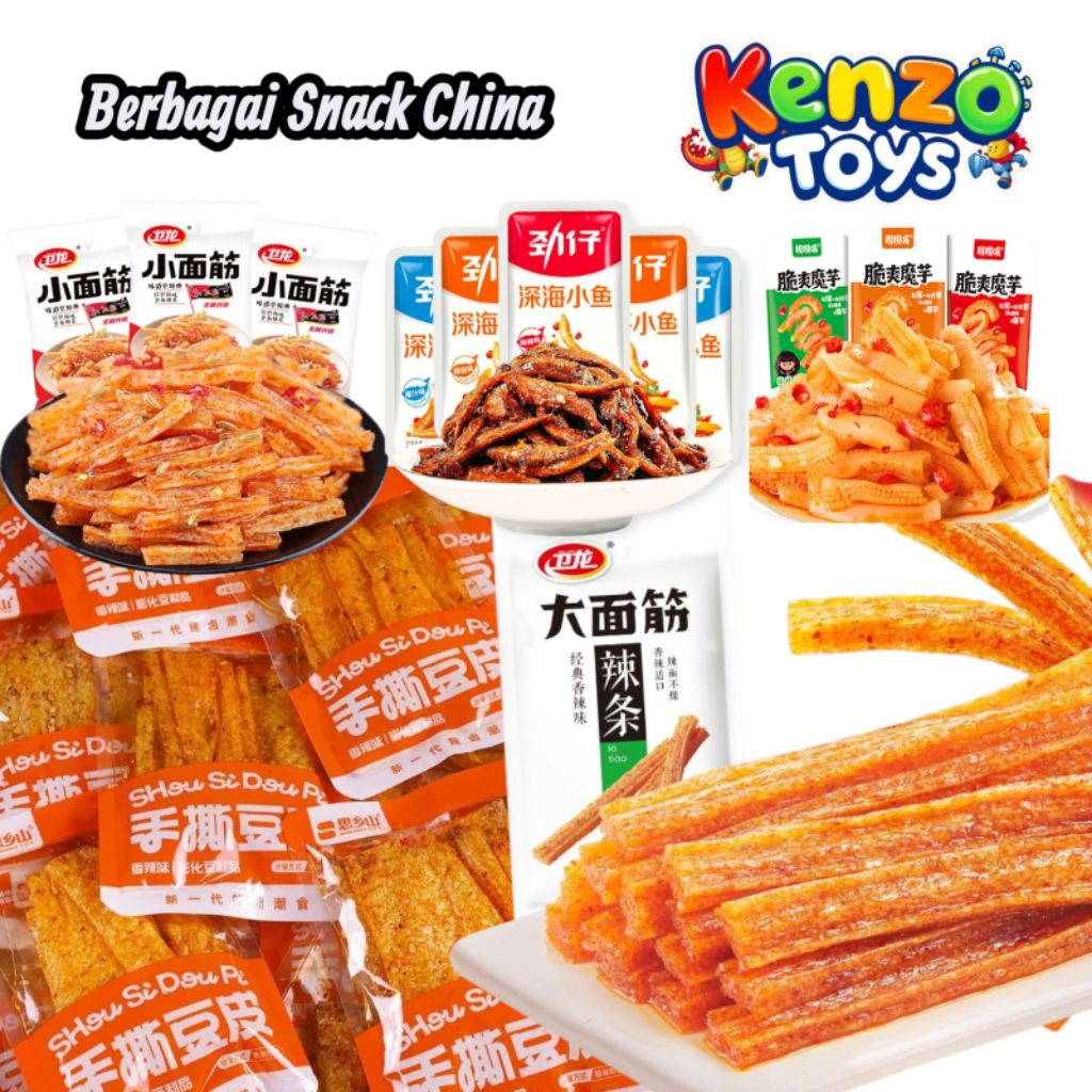 KenZoToys Camilan Snack China La Tiao Mo Yu Shuang Satuan