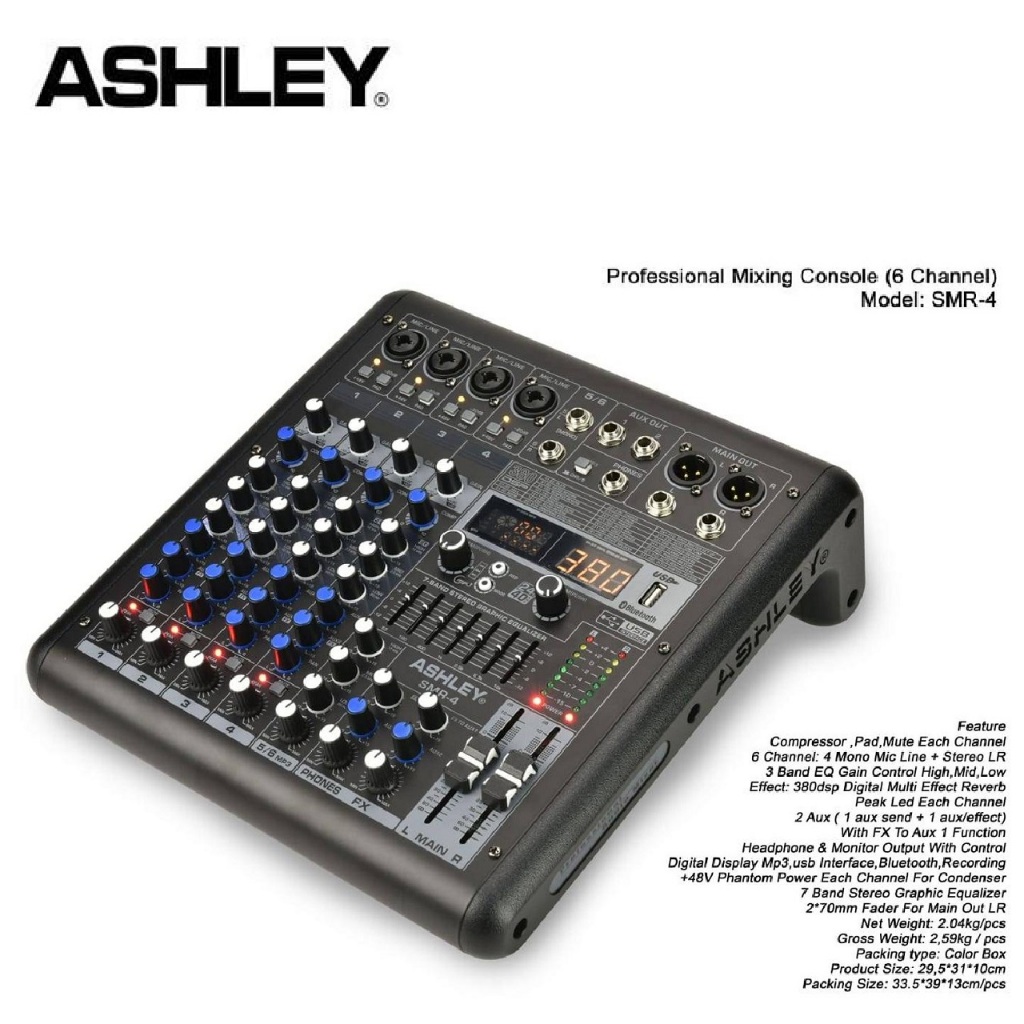 Mixer Ashley smr4 smr 4 soundcard usb BT