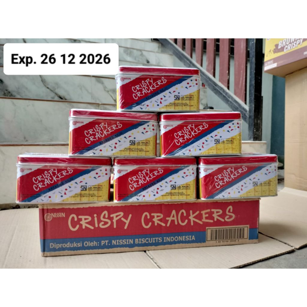 Nissin Crispy Crackers Kemasan Kaleng Kotak
