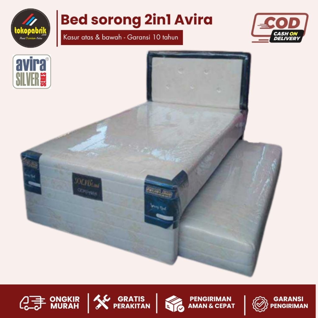 Kasur sorong 2in1 avira 100x200 120x200 springbed atas bawah murah