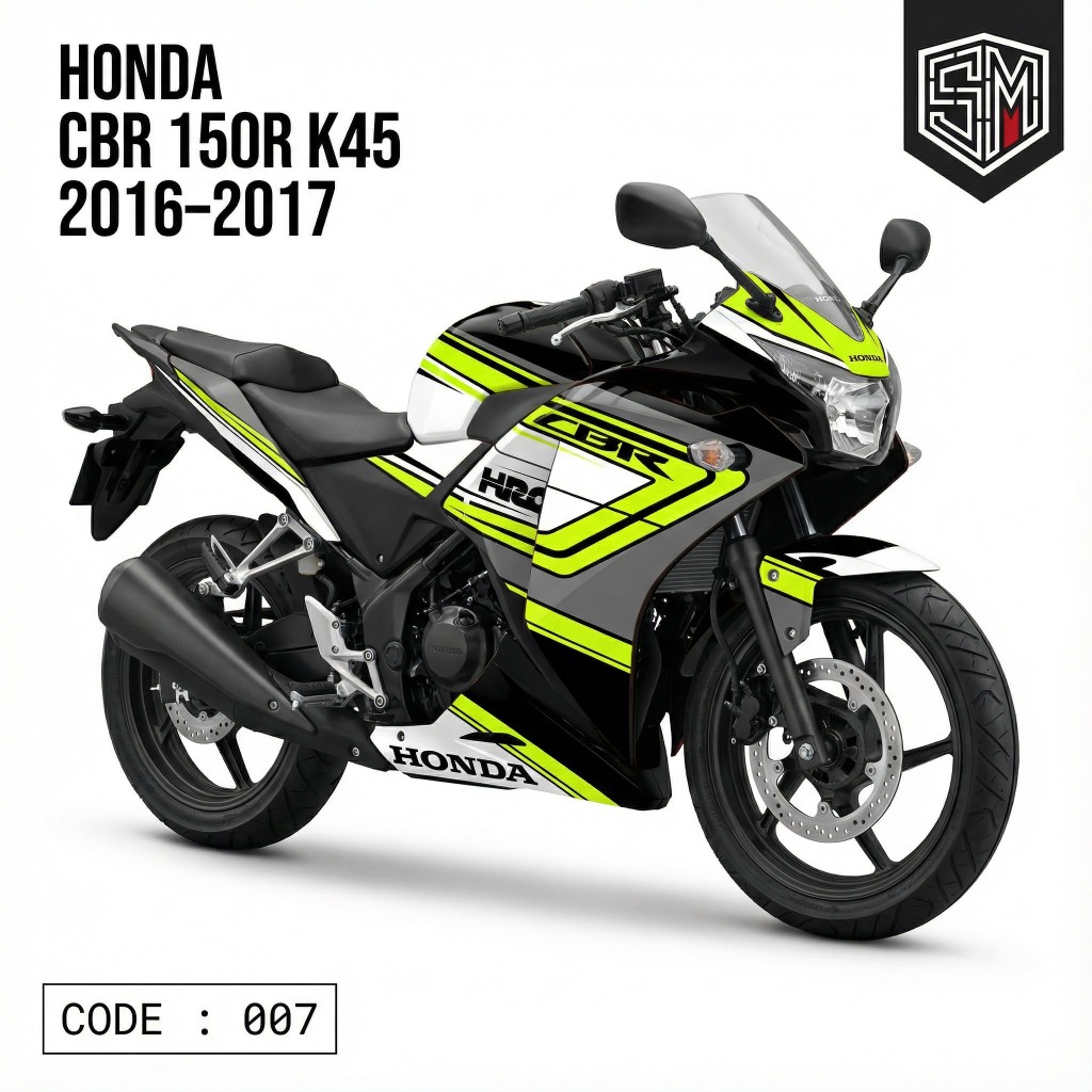 Sticker Motor Honda CBR 150R K45 2016–2017 Full Fairing Presisi | SM