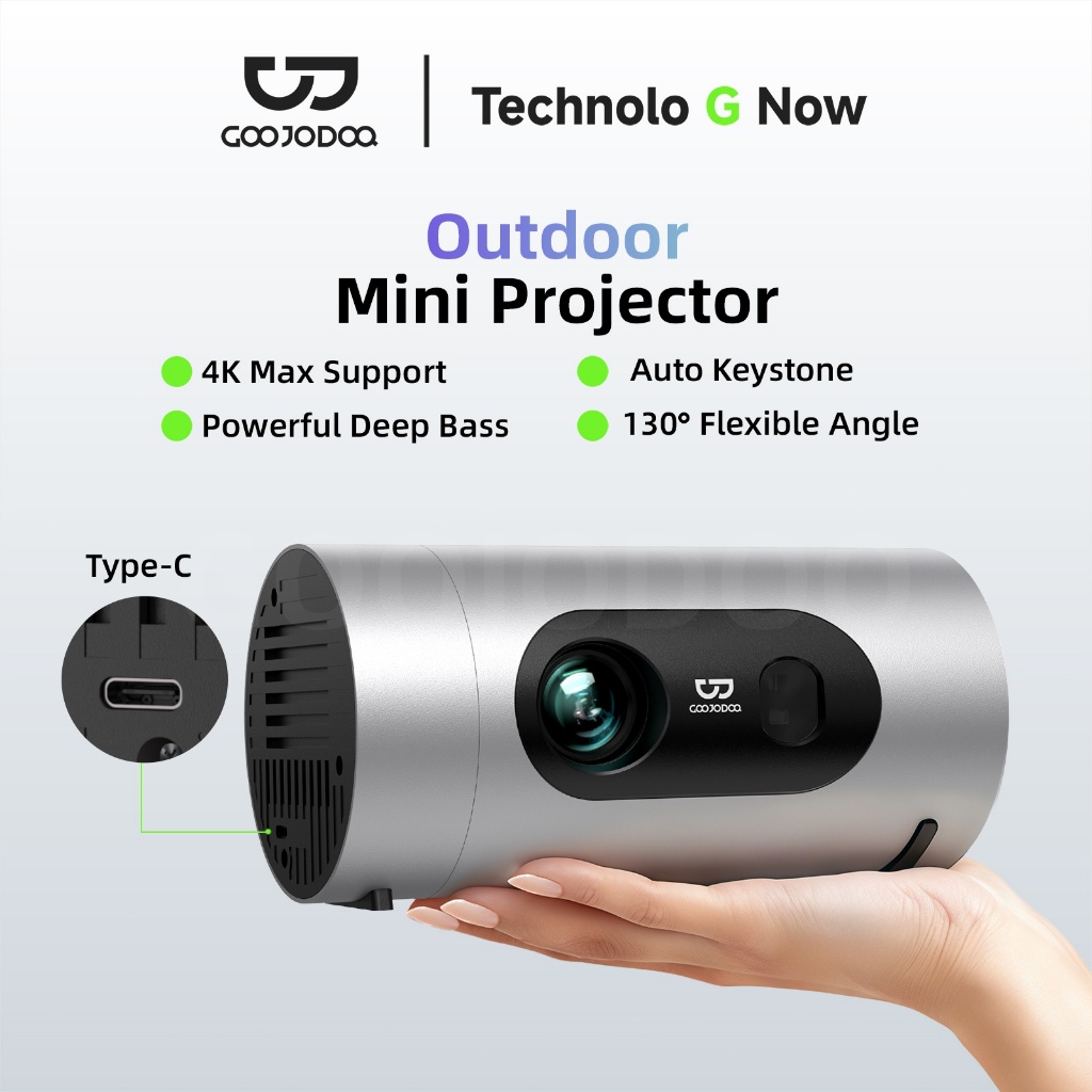 Goojodoq 2026 NEW PROYEKTOR ANDROID13  4K WIFI Bluetooth / PROJECTOR ANDROID MINI / PROYEKTOR MURAH 