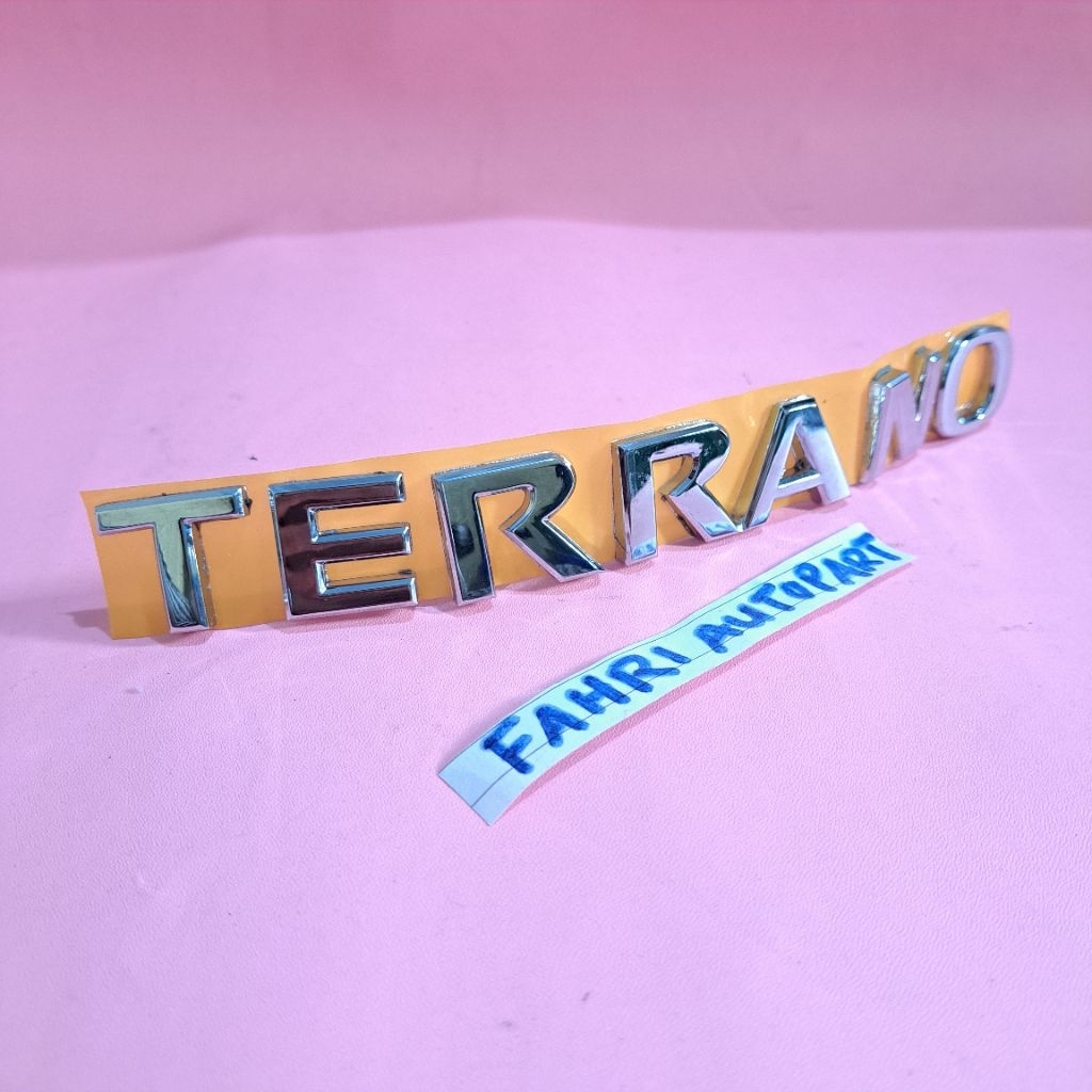 Emblem Bagasi Tulisan TERRANO Original NISSAN Chrome