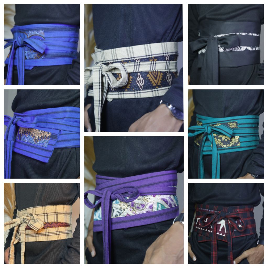 Obi Belt (Ikat Pinggang) Motif Batik berbahan Tapis Pria & Wanita (Unisex)