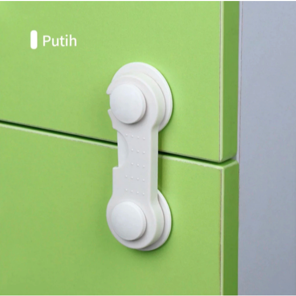 Kunci Pengaman Pintu Laci Lemari Pakaian Kulkas - Baby Safety Lock / Pengunci Pintu Tempel