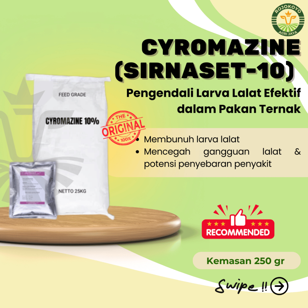 Cyromazine Sirnaset 10% Cyroxin-Anti Lalat & Larva Pakan Ternak