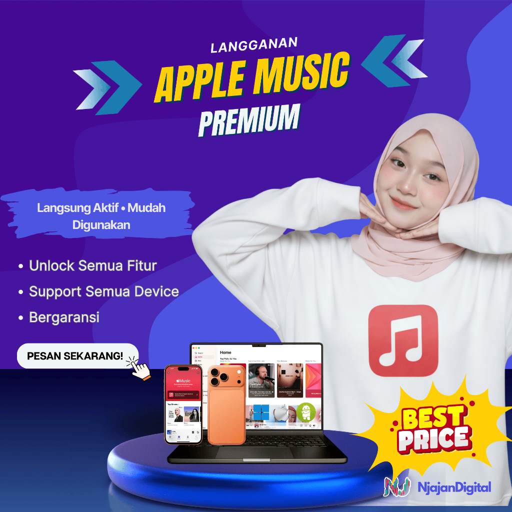 Apple Music Premium 3 Bulan | Langsung Aktif | Bergaransi