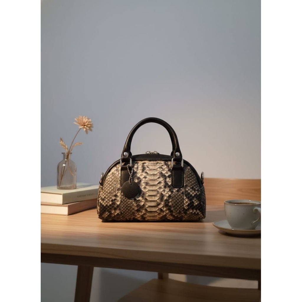 Tas Handbag Motif Kulit Ular