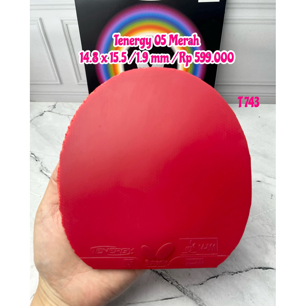 SECOND KARET BEKAS TENIS MEJA PINGPONG BUTTERFLY TENERGY 05 WARNA MERAH ORIGINAL MARKET JEPANG