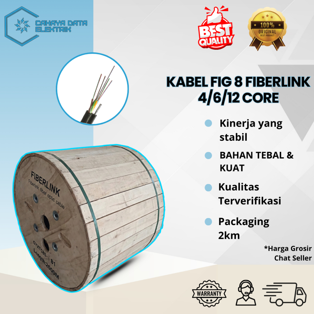 Kabel Fiber Optik FIG 8 Armoured 4 Core / 6 Core / 12 Core