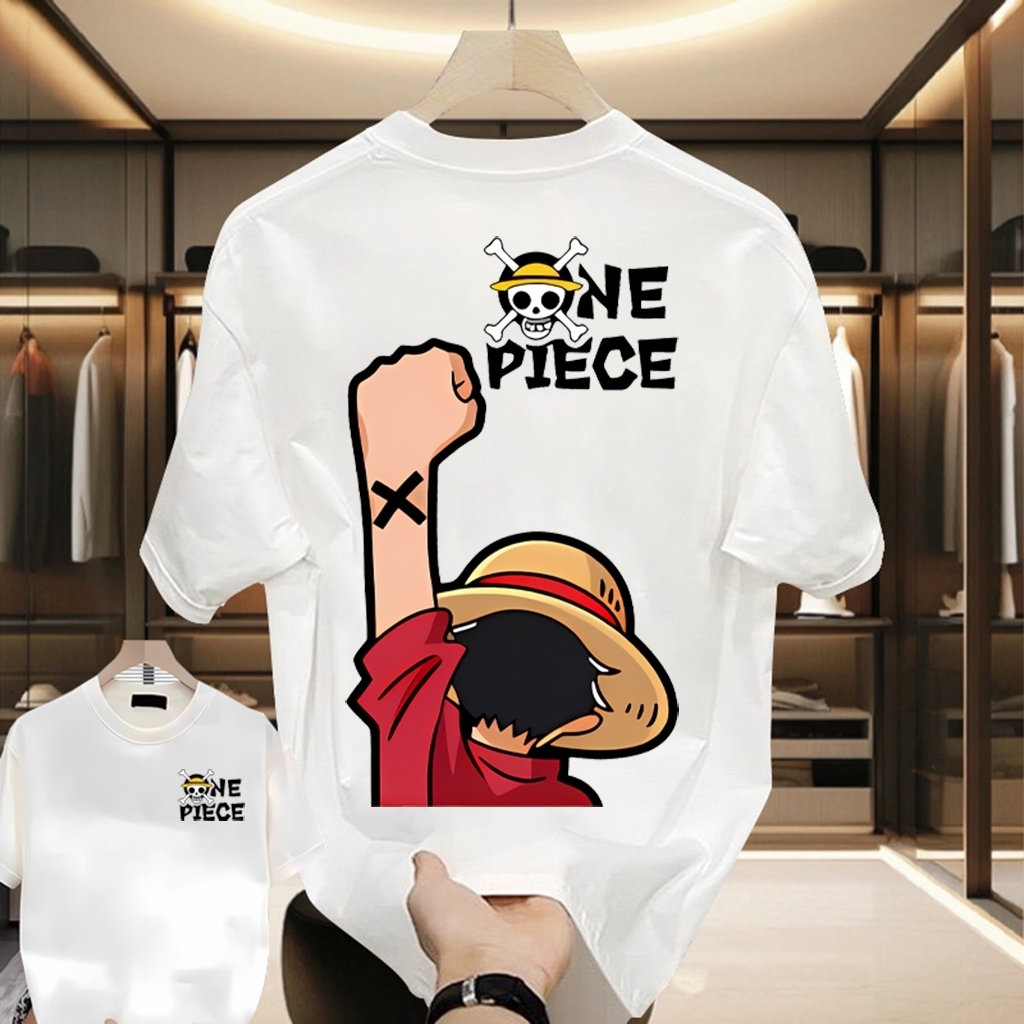 Penjual panas COD Kaos Pria Stylish - Leher Bulat, 100% Katun, Ukuran Besar, Kasual, Trendy, Kolabor