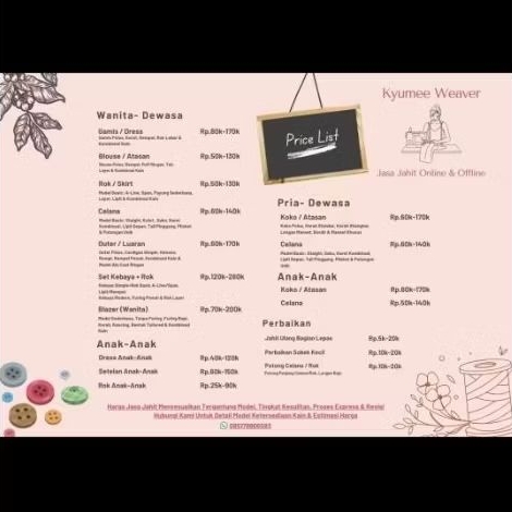 Jasa jahit Silvi bandung