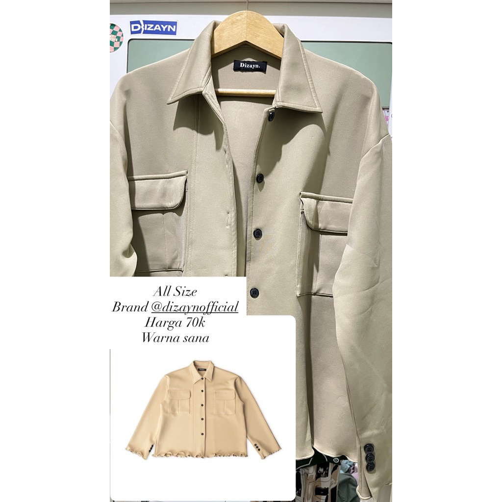 cardigan warna sand DIZAYN