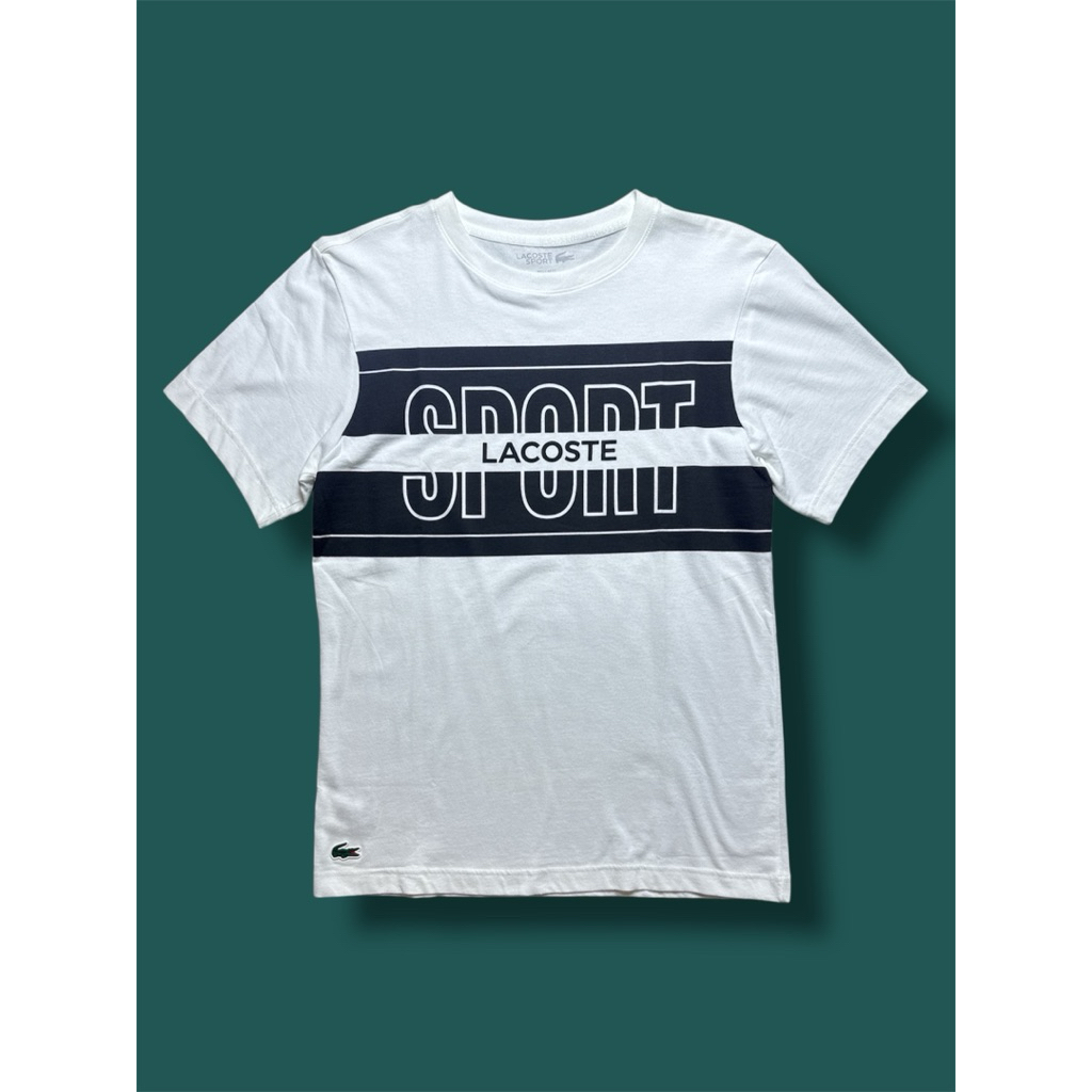 Kaos Lacoste Regular Fit Putih (S) Original New